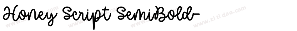 Honey Script SemiBold字体转换